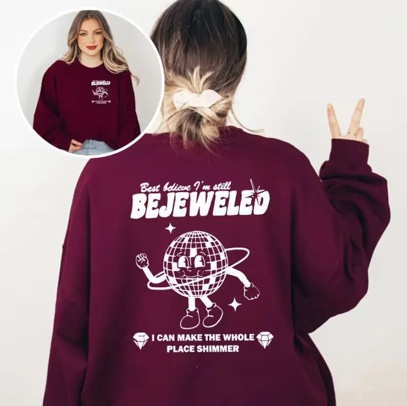 Taylor Swift Midnights Double Print Gildan 18000 Sweatshirt