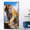Diamond Painting-DIY Full Round Drill Tiger on the Hillside(70*40 CM)