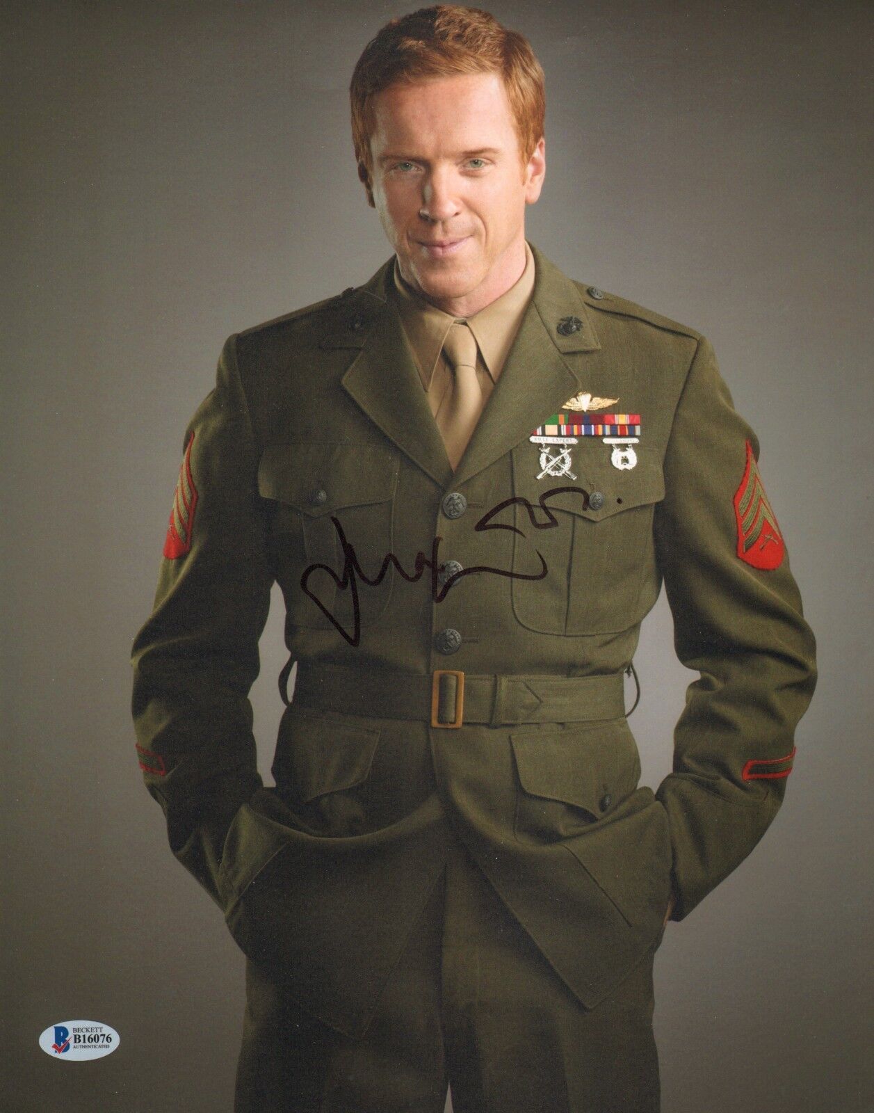 Damian Lewis Signed 11x14 Photo Poster painting BAS Beckett COA Homeland Picture Autograph Life