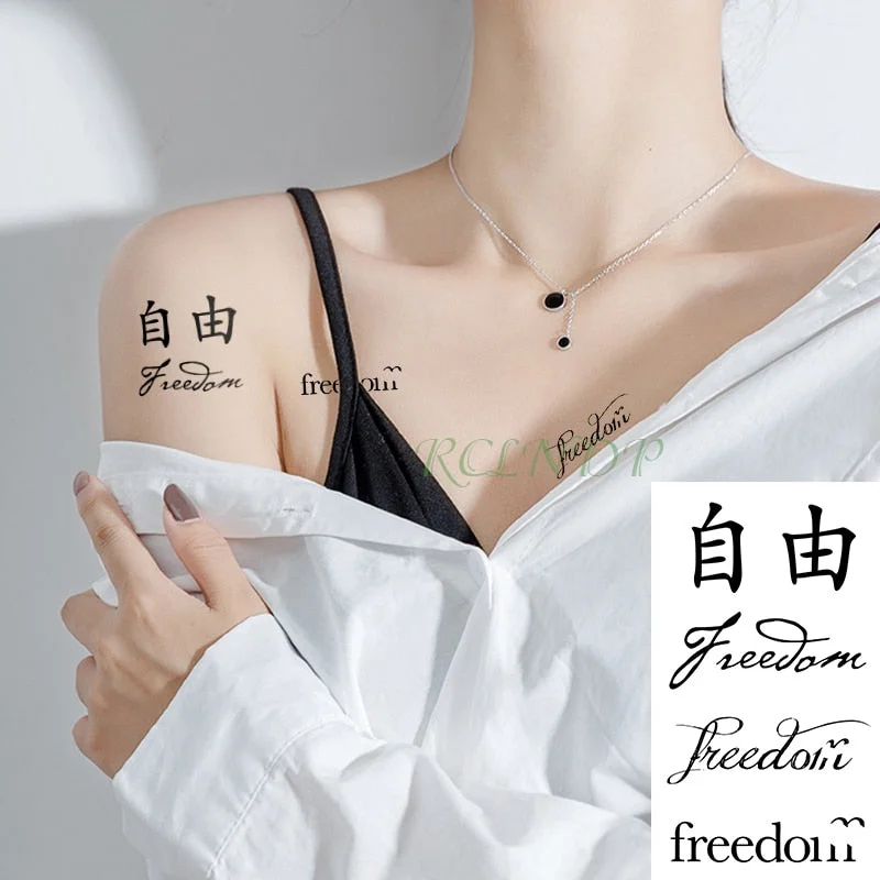 Waterproof Temporary Tattoo Sticker heartbeat wave French it is the life English letter women's tatto flash tatoo fake tattoos