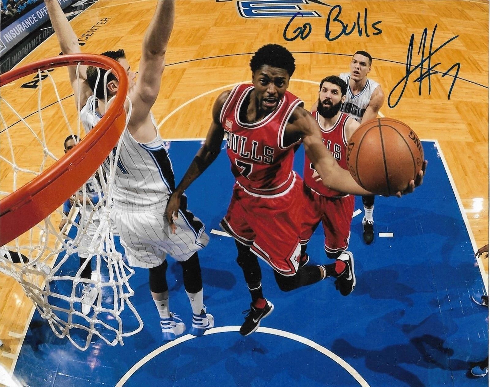 JUSTIN HOLIDAY signed autographed CHICAGO BULLS 8x10 Photo Poster painting w/COA