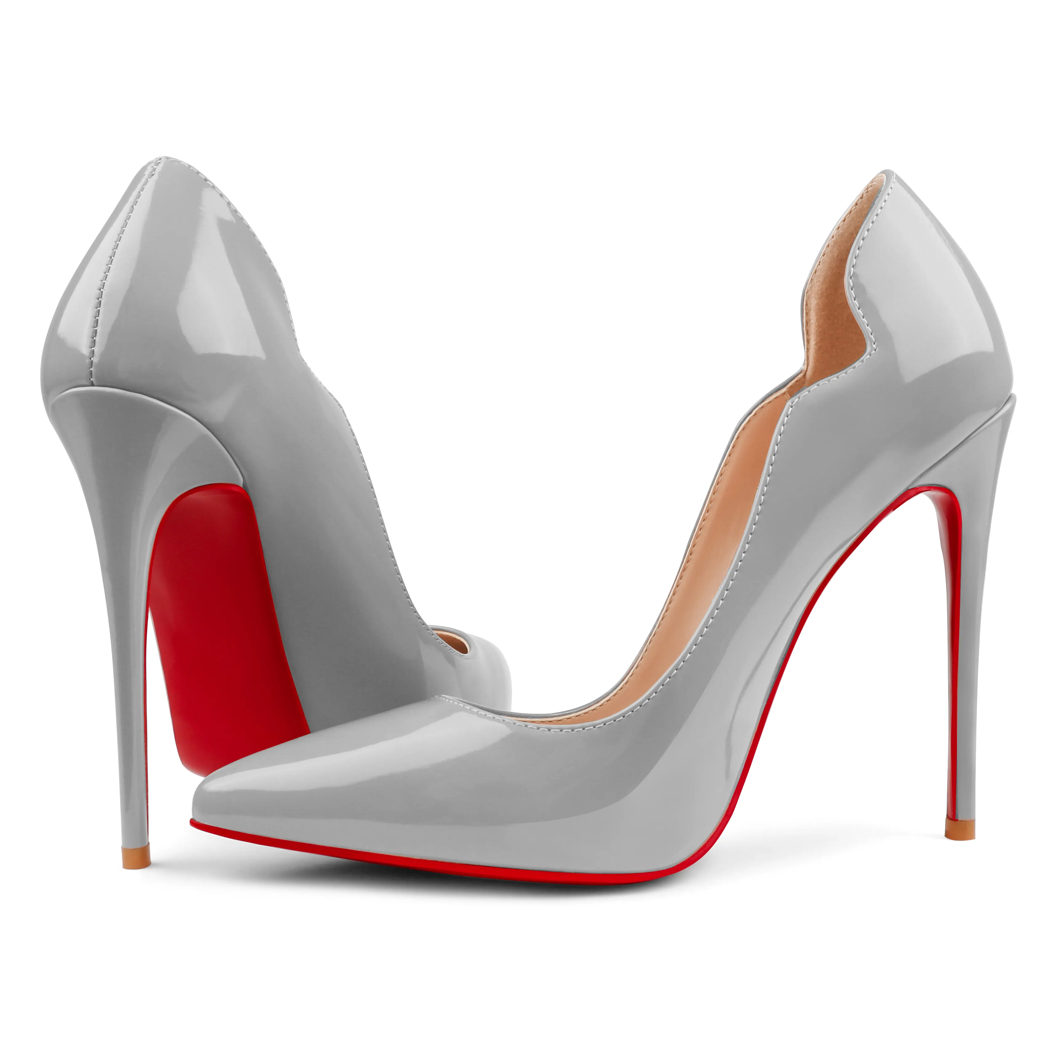 120mm Women's High Heels Party Wedding Stilettos Patent Red Bottom Pumps-vocosishoes