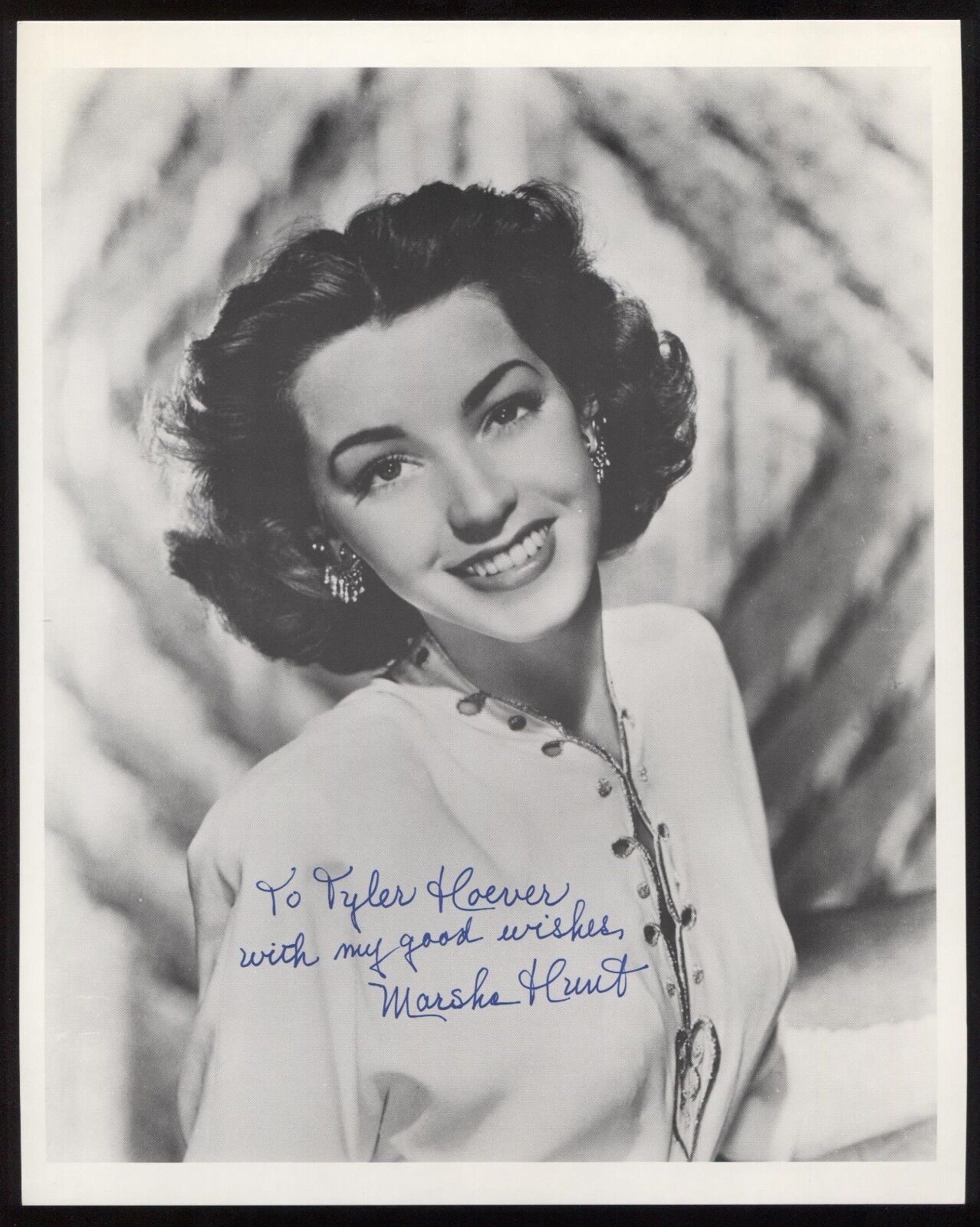 Marsha Hunt Signed 8x10 Photo Poster painting Vintage Autographed Photo Poster paintinggraph Signature