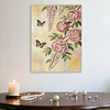 DIY Pearl Painting Garden Butterfly for Home Wall Decor with Frame(40x30cm)