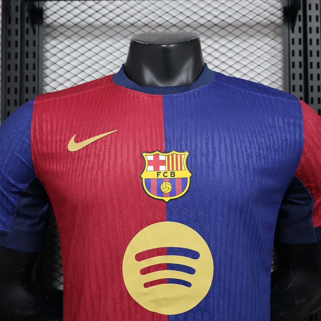 24/25 Barcelona Home New Sponsor Player Version Football Shirt Thai Quality
