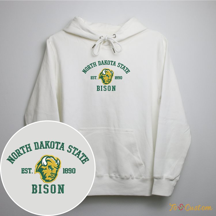 TOSCUSTOM™ North Dakota State Bison NCAA Custom Embroidered Sweatshirts