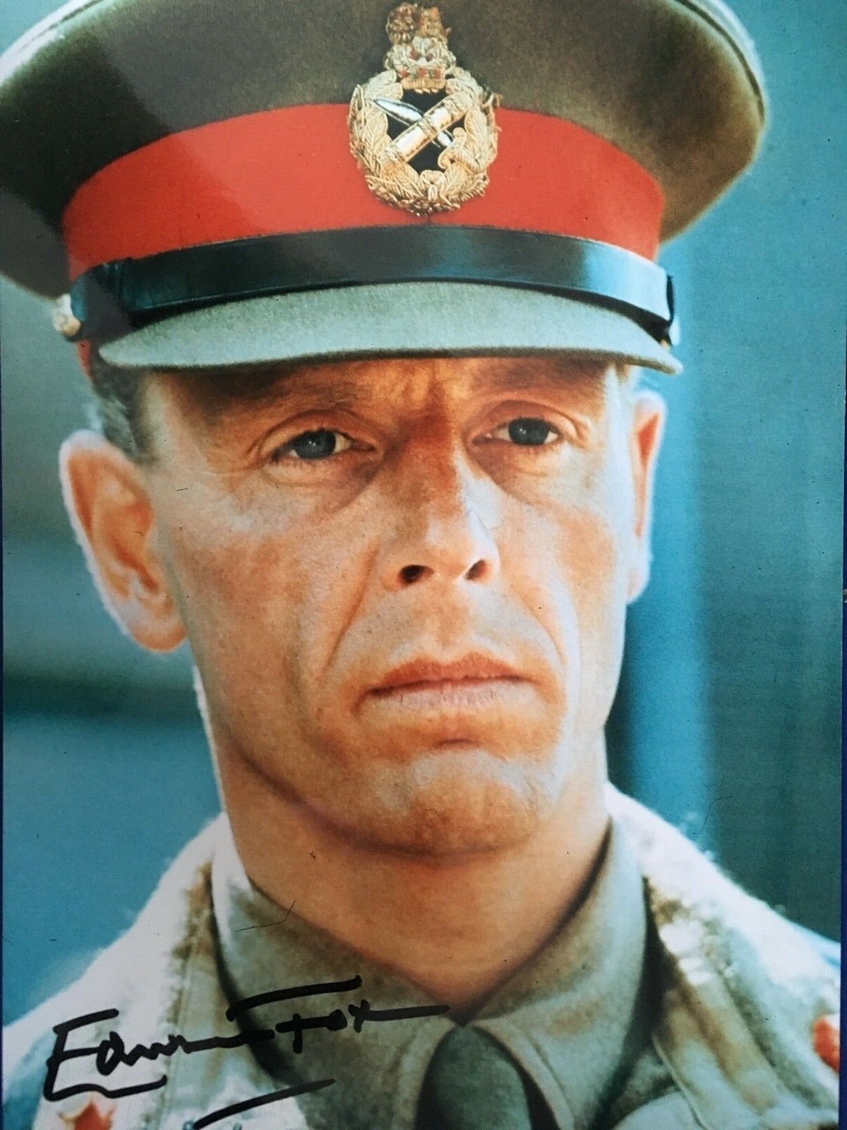 EDWARD FOX - GREAT BRITISH ACTOR - SUPERB SIGNED Photo Poster paintingGRAPH