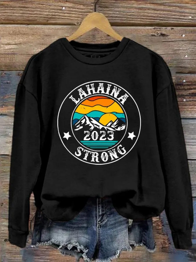 Women's Lahaina Strong Print Sweatshirt