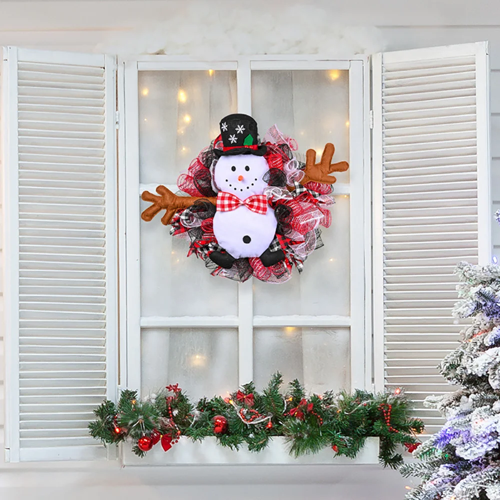 Festive ornaments Christmas stereo snowman ribbon pendant garland