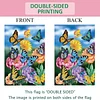 DIY Diamong Painting Double Sided Drills Garden Flags Outdoor Decor Holiday Garden Decorations Kit(Butterfly Flower)