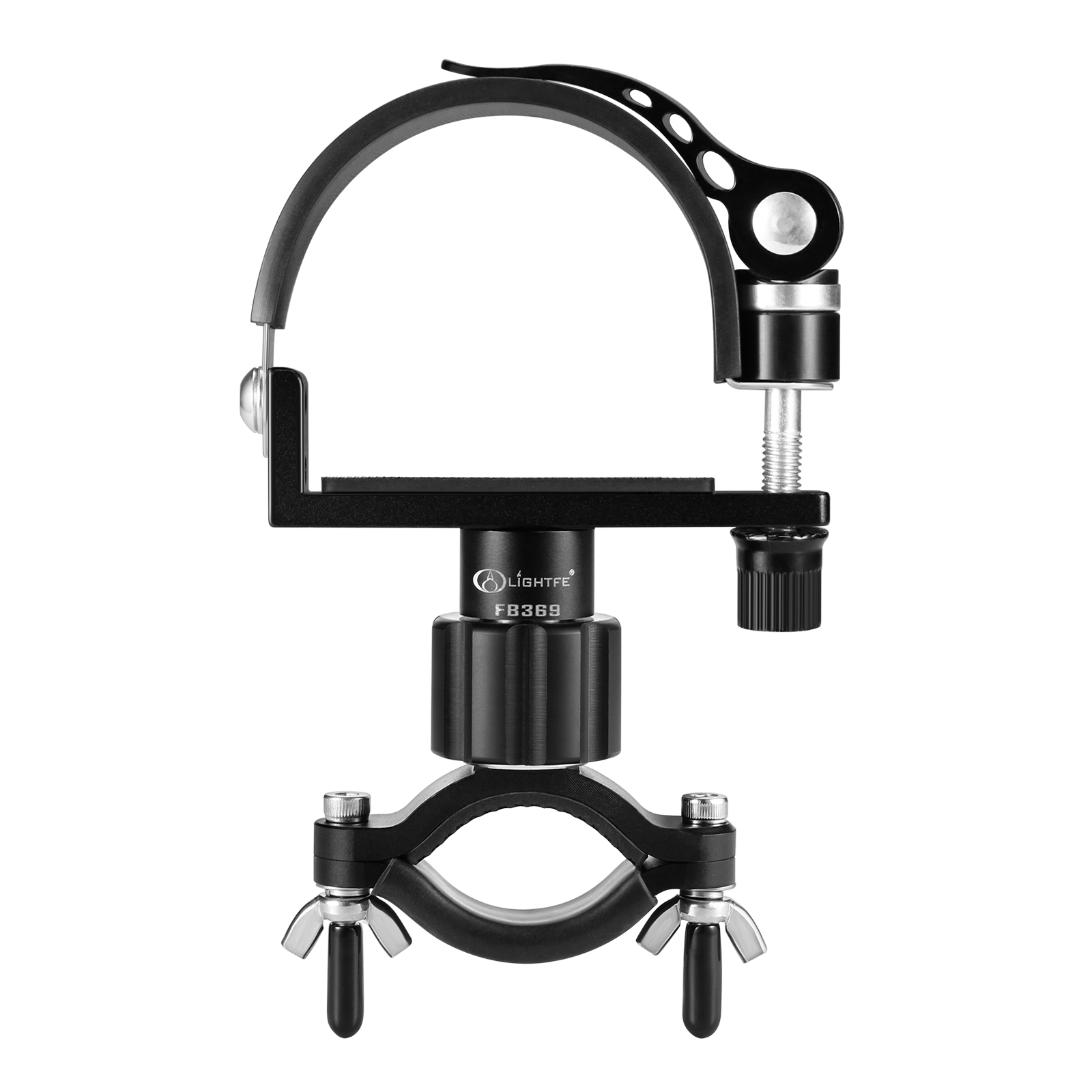 FB369 Multifunctional Aluminum Alloy Flashlight Clamp, Adjustable Bike Mount Holder for Flashlights &ndash; Compatible with Stands, Bicycles, and Outdoor Gear GING UV FLASHLIGHT GING