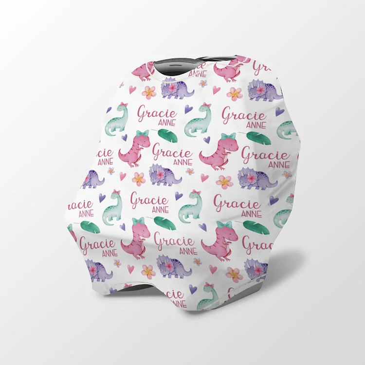 Personalized Dinosaur Cubs Baby Car Seat Canopy| Canopyl179