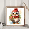 Christmas Owl - 18CT Stamped Cross Stitch 20*20cm/7.87*7.87in