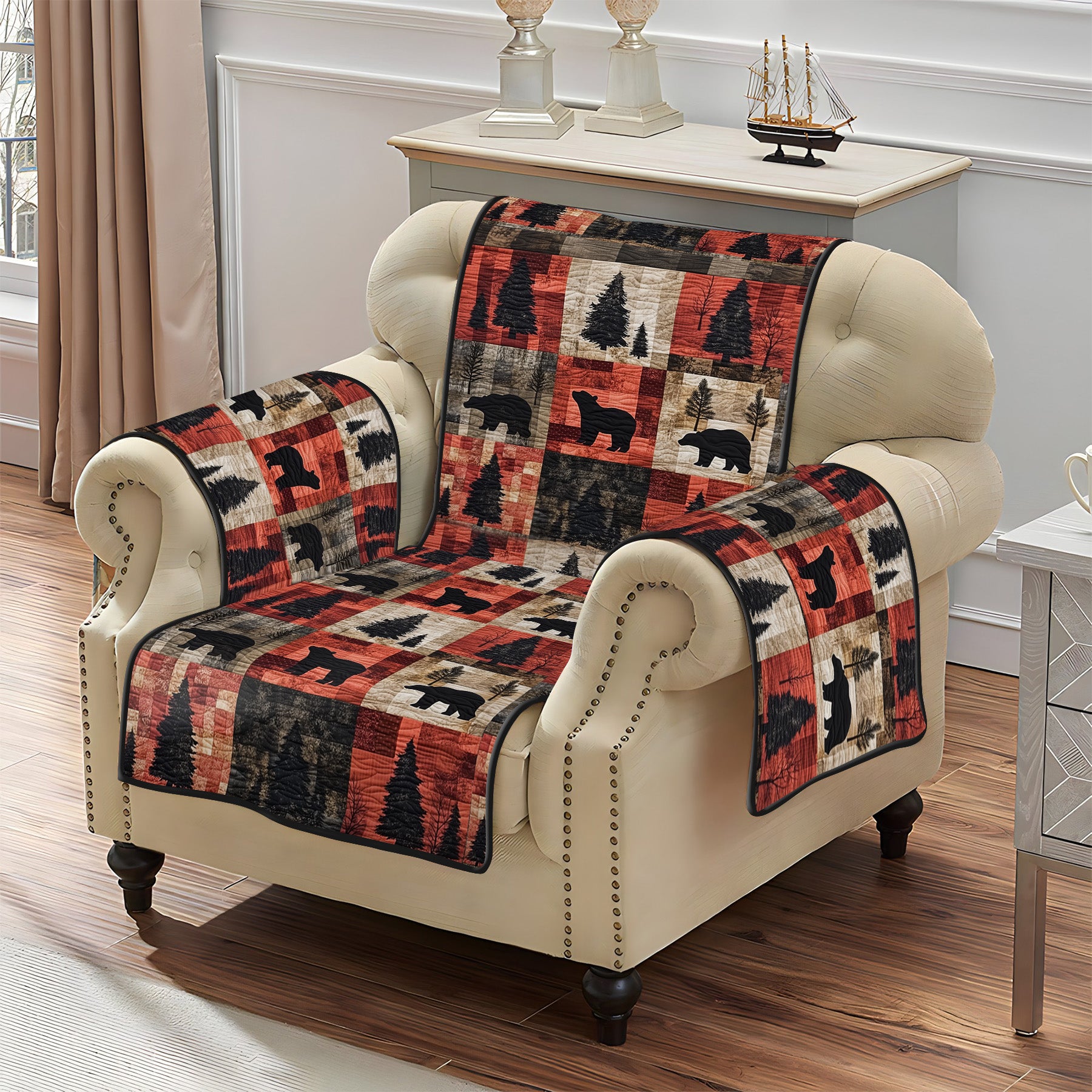 Bear Brook Quilted Sofa Cover NCU0PT991 everthome