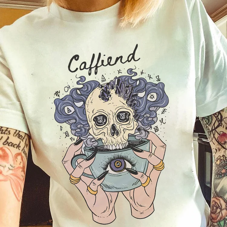 I'm a fiend of caffeine Print Women's T-shirt -  