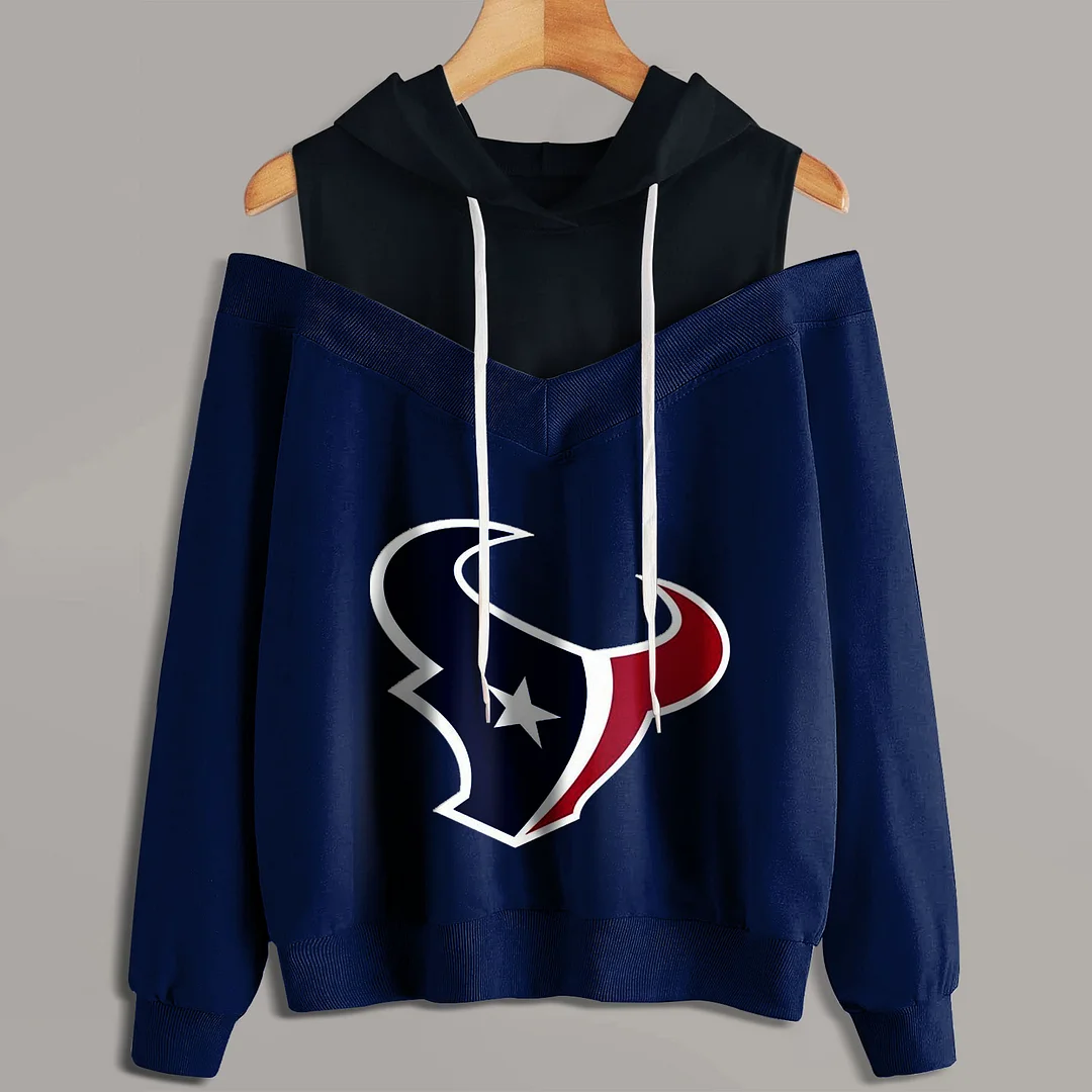 2 In 1 Colorblock Cold Shoulder Hoodie