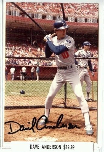 Dave Anderson Signed 4 X 6 Photo Poster painting Auto Autograph Dodgers