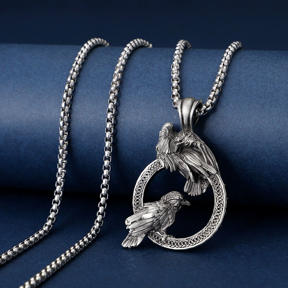 The Two - Raven Pendant of Viking Legends: Embark on a Mysterious Nordic Journey