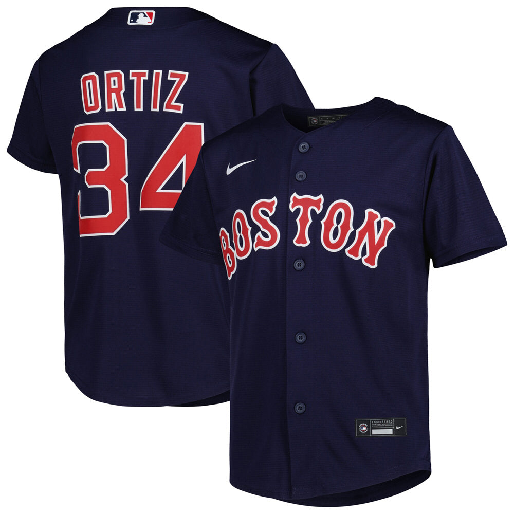 Youth Boston Red Sox David Ortiz Hall of Fame Player Jersey - Navy mysite