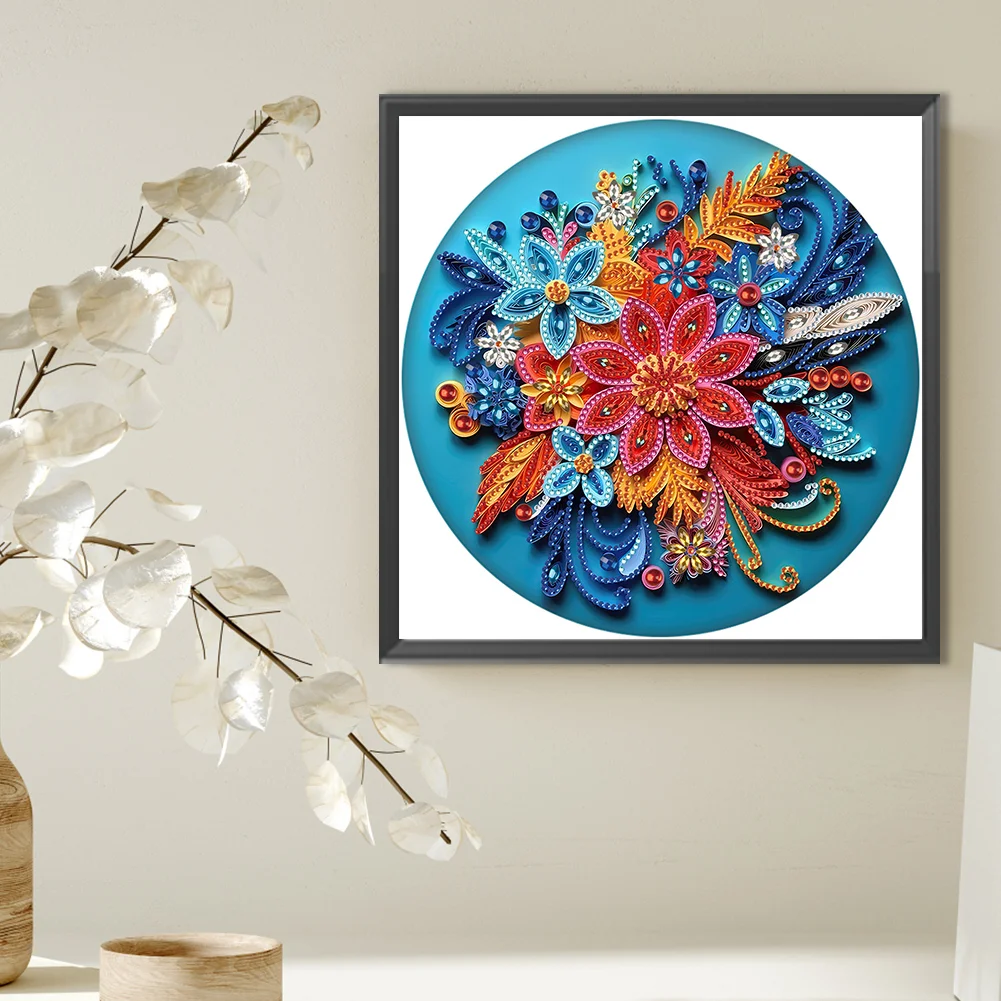 Diamond Painting - Partial Special Shaped Drill - Flower(Canvas|30*30cm)