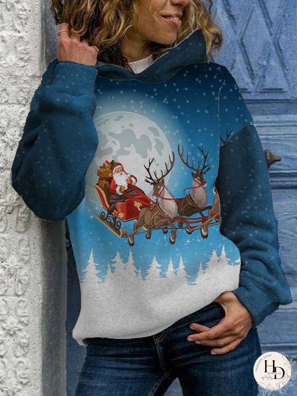 Casual Pattern Pullover Hoodie