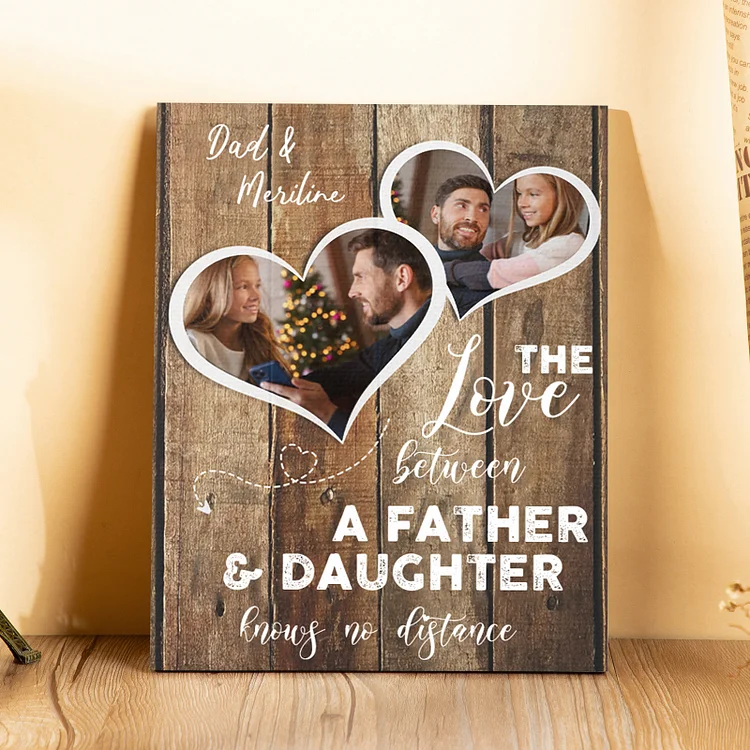Father and Daughter Photo Frame Wood Signs