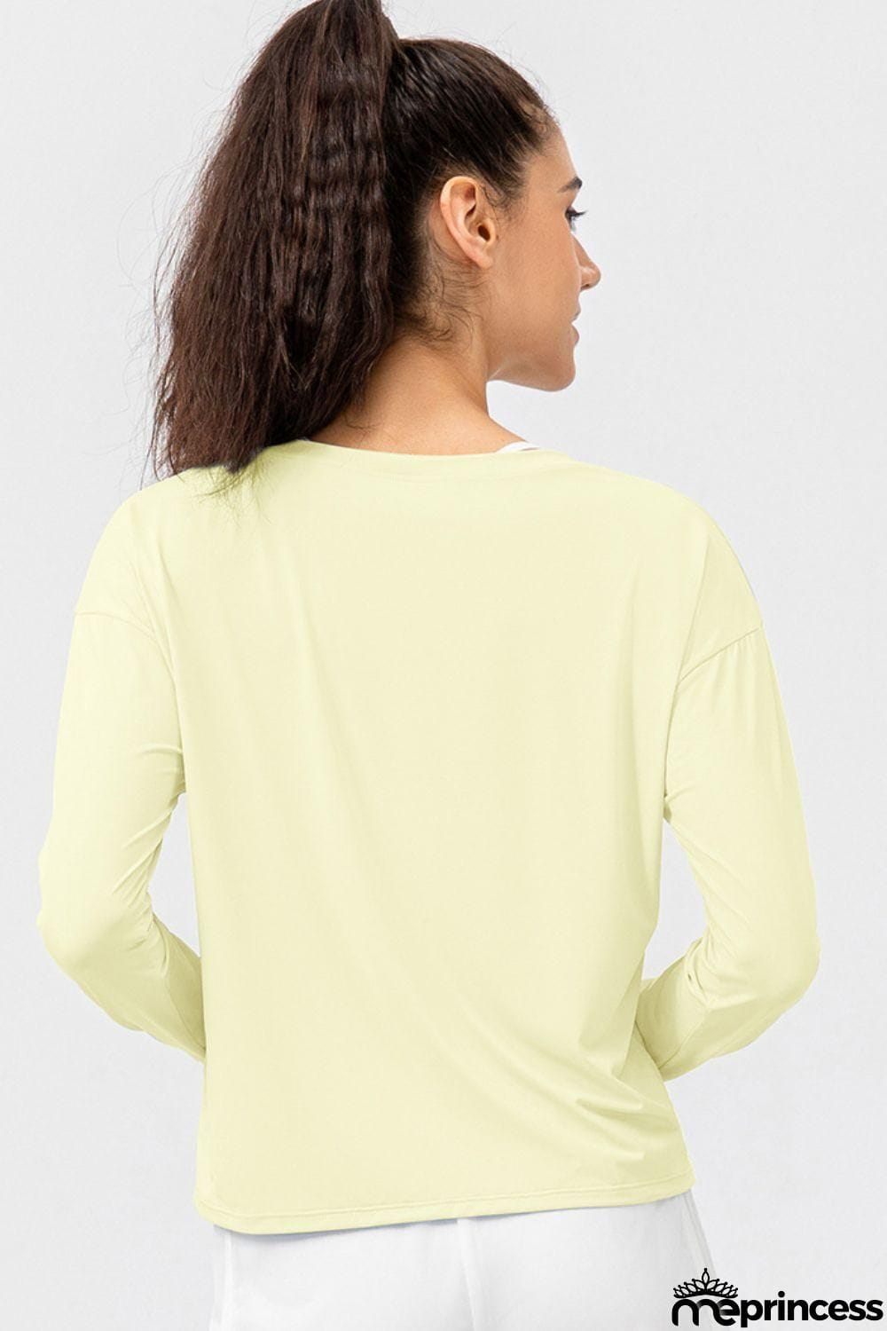 Breathable Round Neck Dropped Shoulder Top