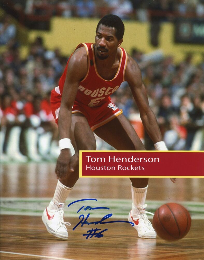 Tom Henderson autographed 8x10 Rockets In Person #6