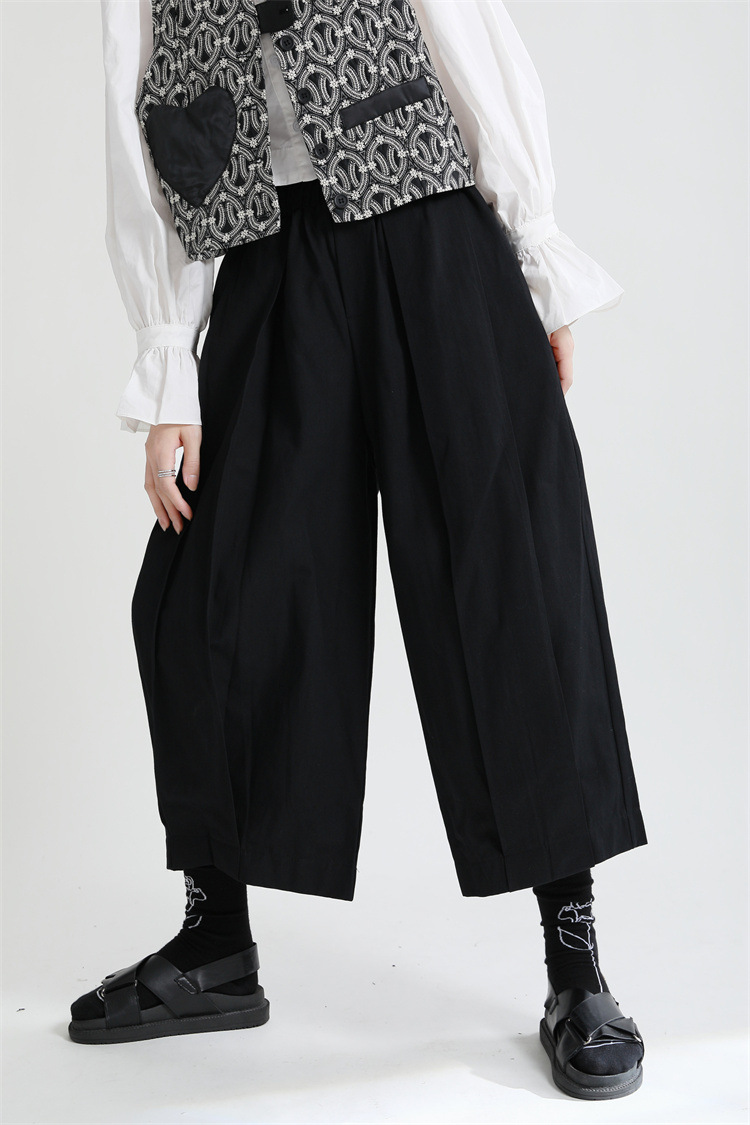 Casual Loose Solid Color Wide-Leg Pants