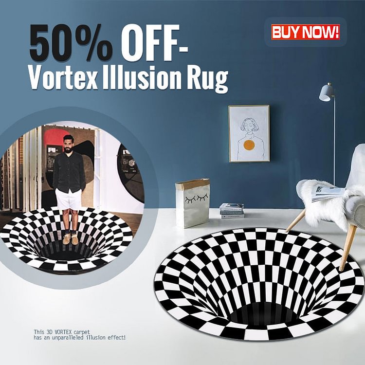 50% OFF-Vortex Illusion Rug