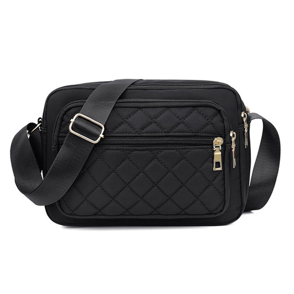 Ladies Handbags Women Vintage Canvas Solid Color Checker Crossbody Shoulder Messenger Bag Ladies Casual Large Capacity Handbags