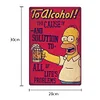Homer Simpson &ldquo;To Alcohol!&rdquo; - Metal Tin Signs(8*12Inch) - Bar
