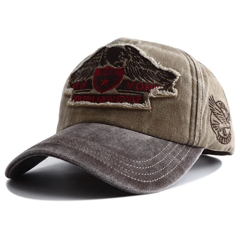 American New York Washed Distressed Vintage Baseball Cap