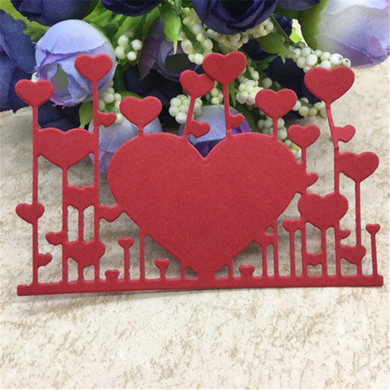 Heart Borderline Metal Cutting Dies Scrapbook card invitation paper craft party decor embossing stencil cutter