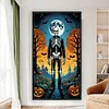 (40*70cm)Halloween Skeleton - Full Round Drill Diamond Painting
