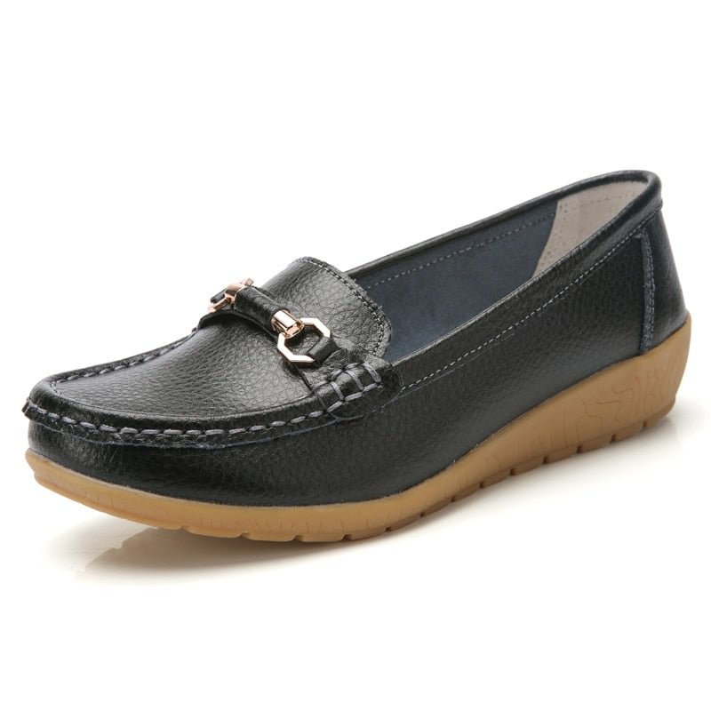 Fashion Women Flat Shoes Autumn Woman Loafers Female Slip On Women's Sneakers Shoes Luxury Brand Moccasins Leather Zapatos Mujer