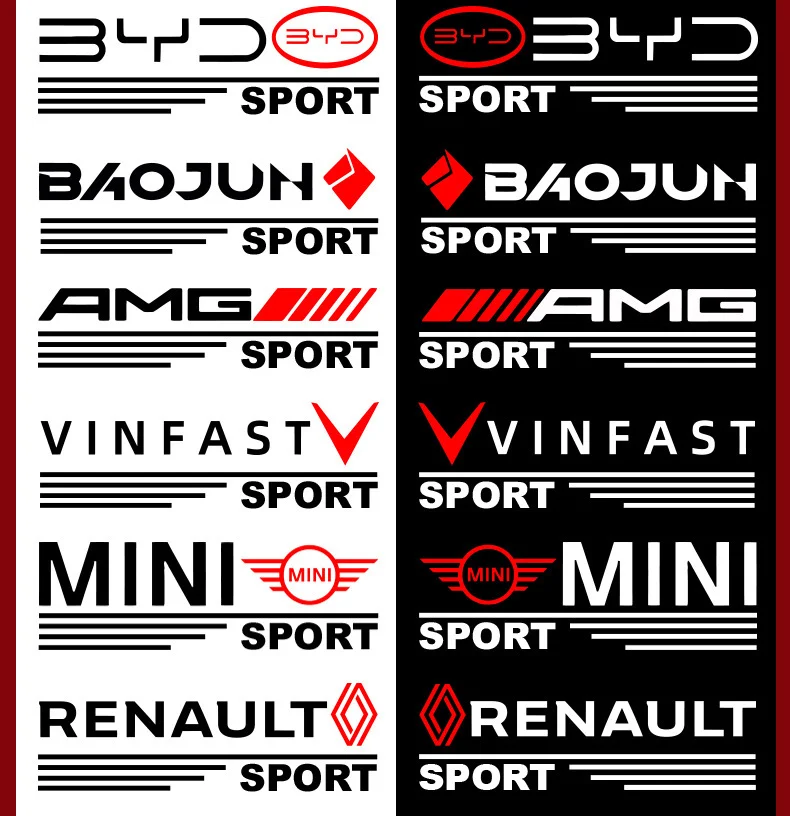 Personalized car label stickers waterproof and scratch-proof rearview mirror stickers