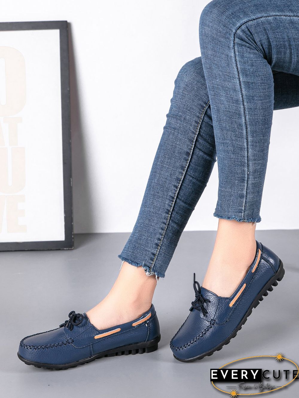 Retro Casual Simple Lace-up Flat Shoes