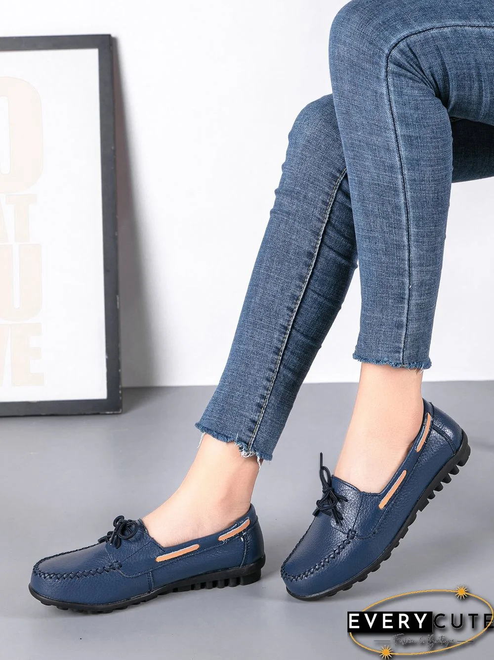 Retro Casual Simple Lace-up Flat Shoes