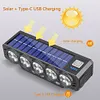 20LED Solar Bicycle Horn Light USB Rechargeable Power Display Bicycle Headlight