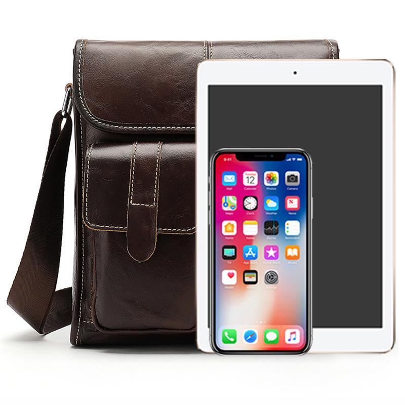 Fashion Vintage Messenger Bags Durable Leather Shoulder Bags