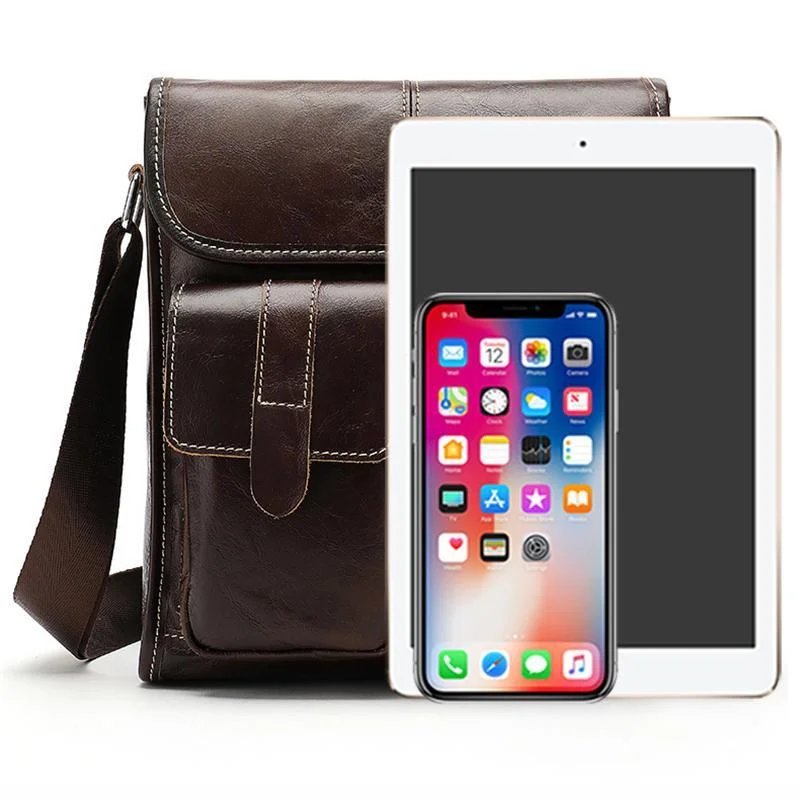 Fashion Vintage Messenger Bags Durable Leather Shoulder Bags