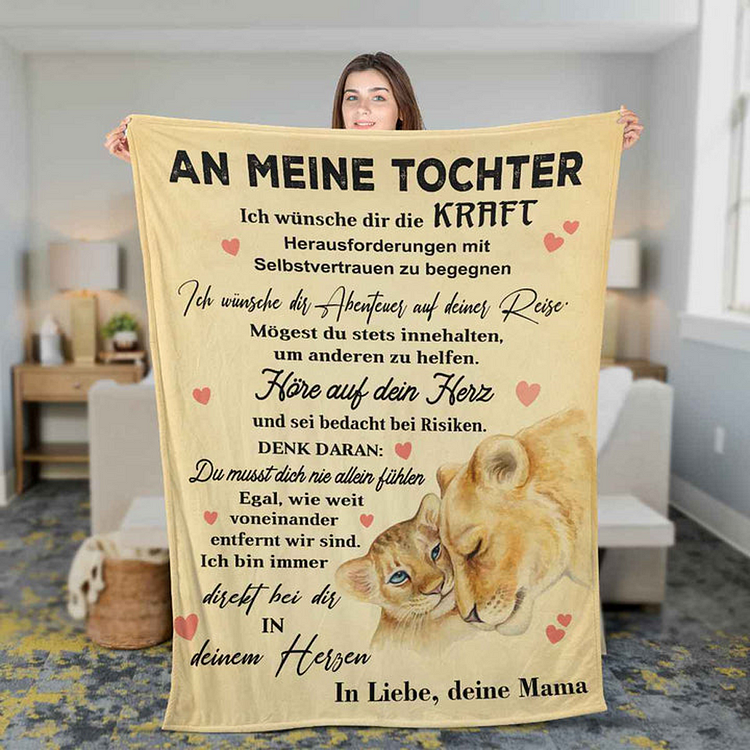 Decke - An Meine Tochter von Mama - Löwenmama