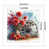 Cartwheel Poppy-18CT Stamped Cross Stitch 25*25cm/9.84*9.84in