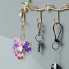 6Pcs PVC Double Sided Special Shaped Flower Goblin Diamond Painting Art Keychain (A)