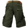 Men's Outdoor Vintage Washed Cotton Washed Multi-pocket Tactical Shorts by Inlyline
