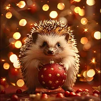 Holiday Hedgehog - Diamond Painting