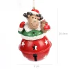 Cute Christmas Tree Snowman Elk Hanging Bells