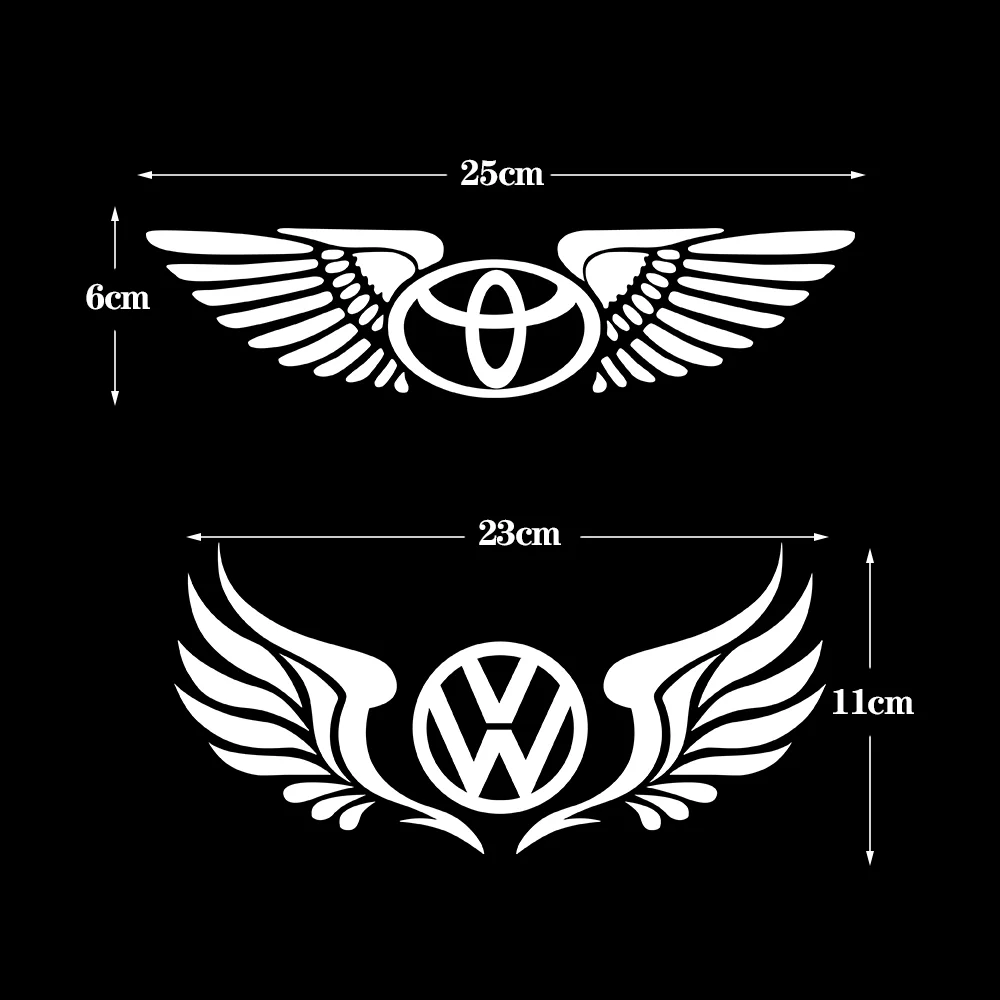 Car Personalized Angel Wings Laser Reflective Sticker