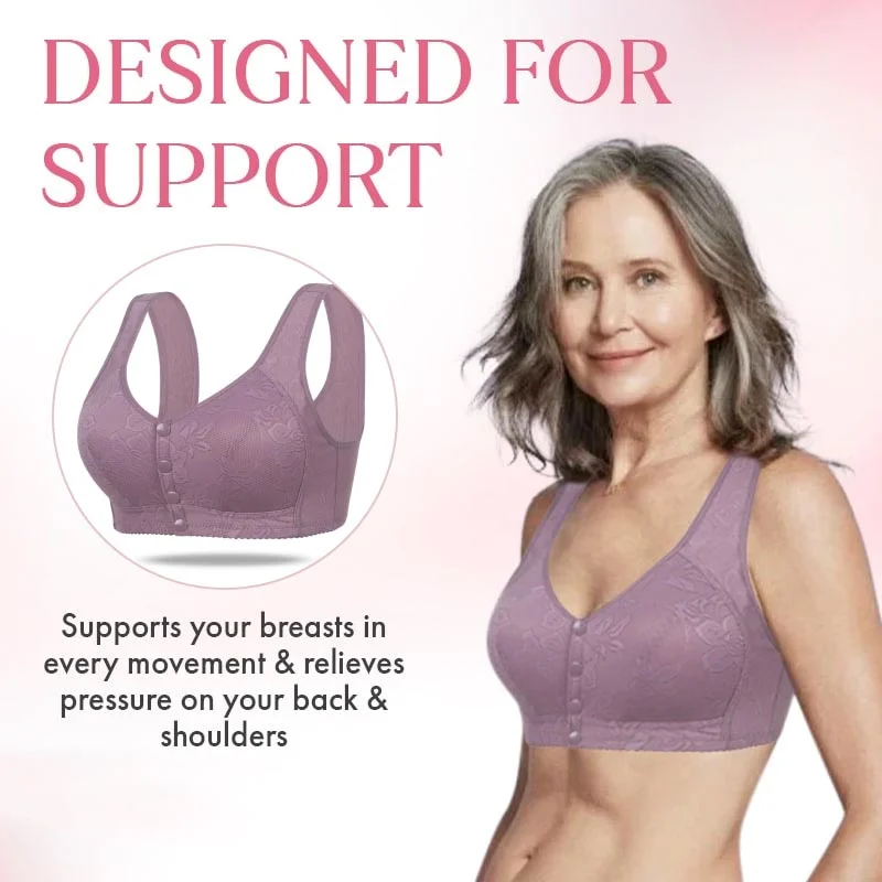 Women's Cotton Front Buckle Bra-FREE SHIPPING